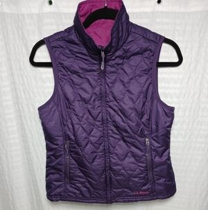 Ladies LL BEAN  Quilted Reversible Vest. Size Xs Petite.